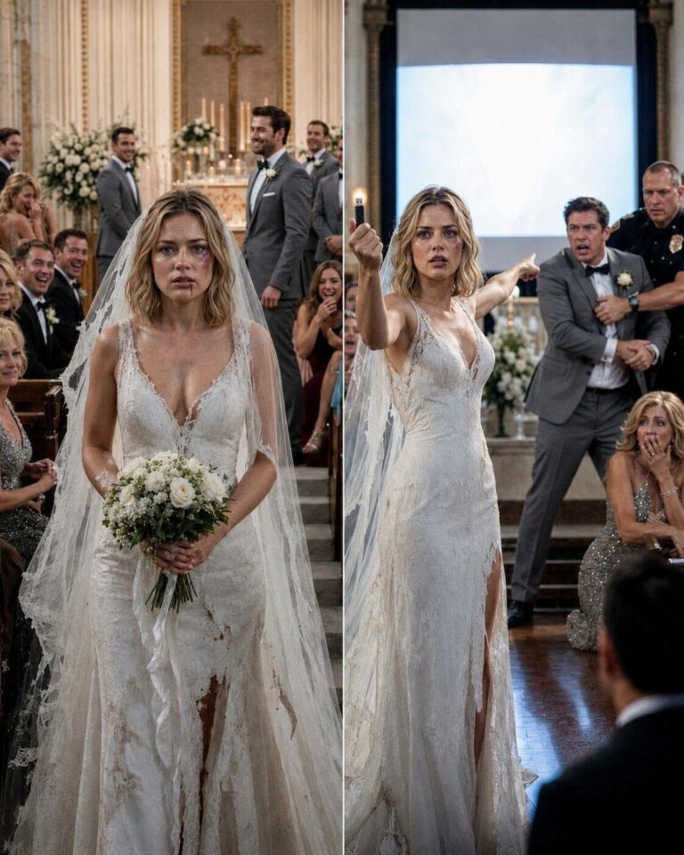 I walked down the aisle with a spl:it lip and a torn veil. My fiancé smirked at his groomsmen and said loudly, “She needed a reminder of who’s boss before we sign the papers.”