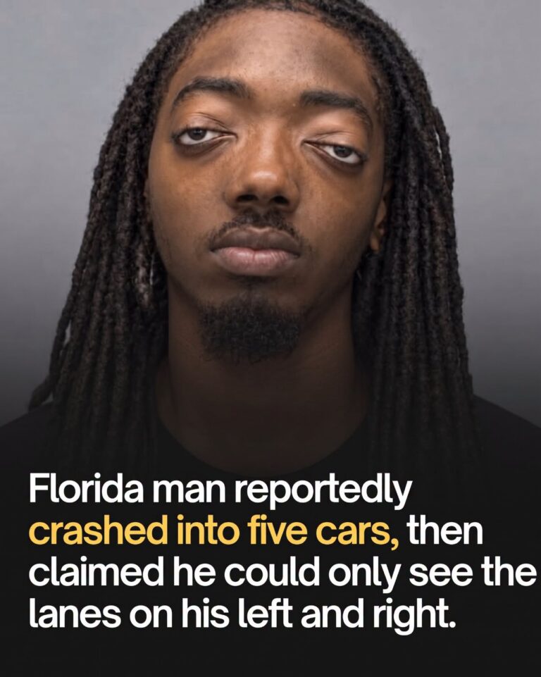A Florida man reportedly crashed into five cars before