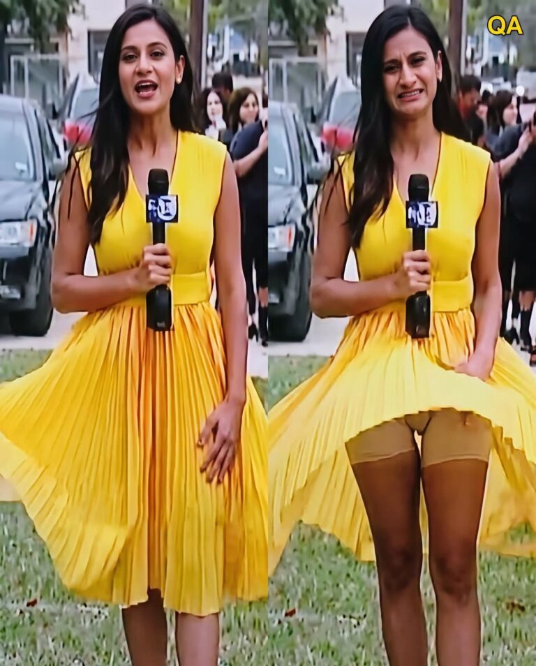 Live TV Reporter’s Yellow Dress Turns an Ordinary Broadcast Into an Unexpected Moment